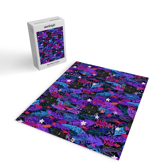 Black Panther Pattern #panther #blackpanther Jigsaw Puzzle Gallery Image 2