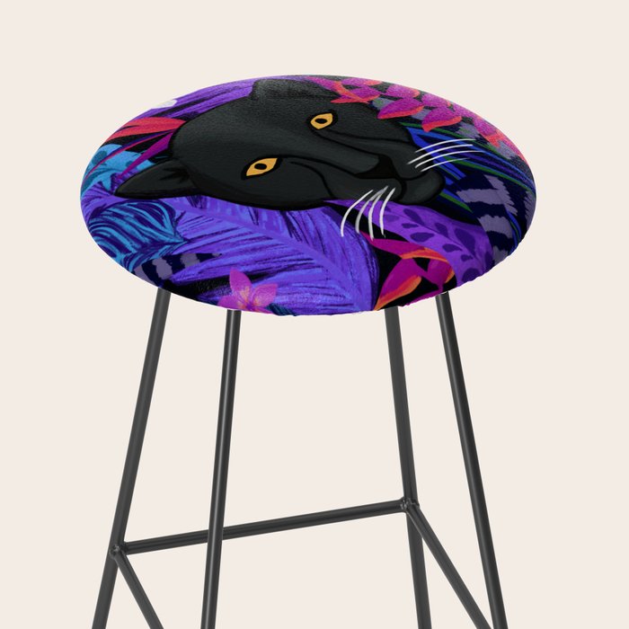 Black Panther Pattern #panther #blackpanther Stool Gallery Image 2