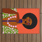 Jazz Art - A Soulful Serenade Outdoor Rug Gallery Image 1