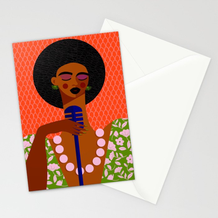 Jazz Art - A Soulful Serenade Stationery Card Gallery Image 2