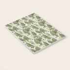 Bigfoot / Sasquatch Toile de Jouy in Forest Green Notebook Gallery Image 3
