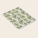 Bigfoot / Sasquatch Toile de Jouy in Forest Green Notebook Gallery Image 2