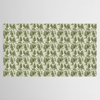 Bigfoot / Sasquatch Toile de Jouy in Forest Green Tablecloth Gallery Image 2