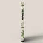 Bigfoot / Sasquatch Toile de Jouy in Forest Green iPhone Case Gallery Image 2