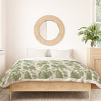 Bigfoot / Sasquatch Toile de Jouy in Forest Green Duvet Cover Gallery Image 3