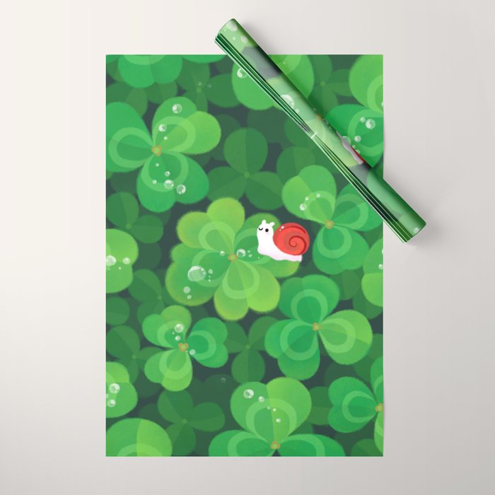 Happy lucky snail Wrapping Paper Gallery Image 1
