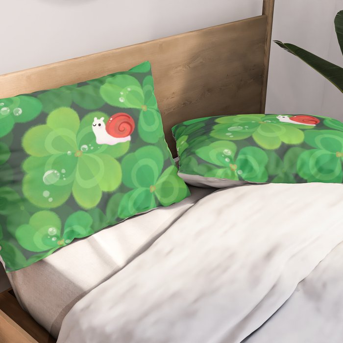 Happy lucky snail Pillow Sham Gallery Image 2