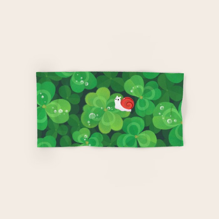 Happy lucky snail Bath Towel Gallery Image 1