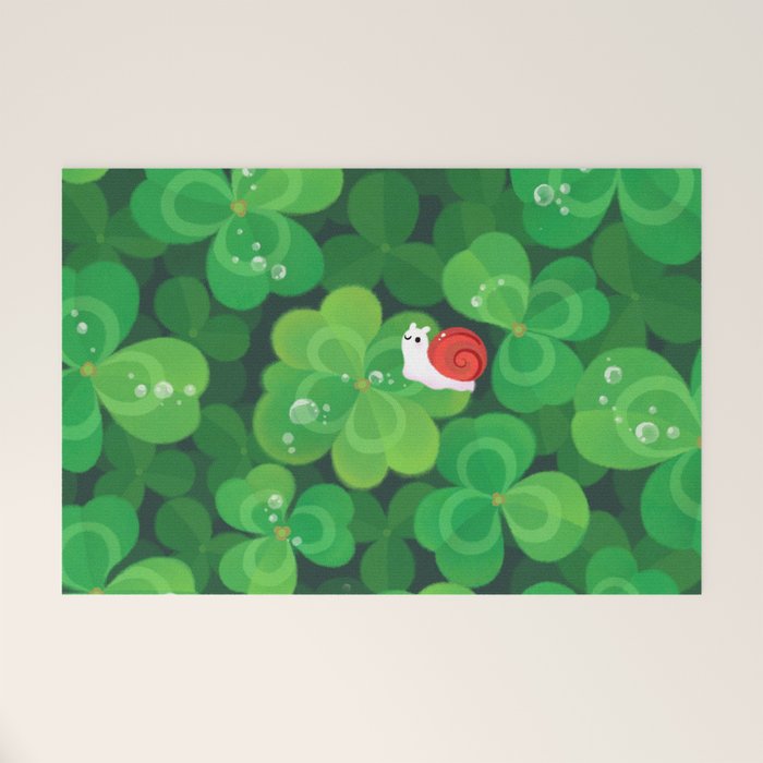 Happy lucky snail Welcome Mat Gallery Image 1