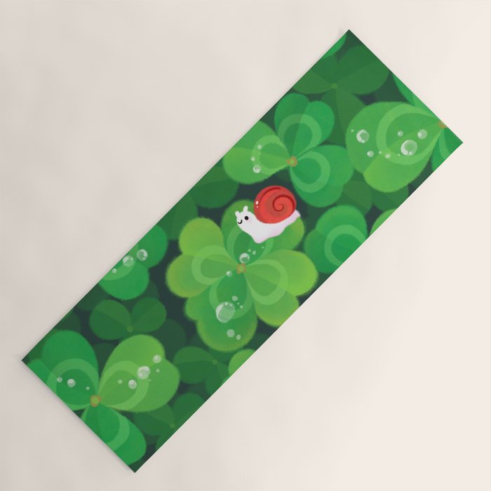 Happy lucky snail Yoga Mat Gallery Image 1