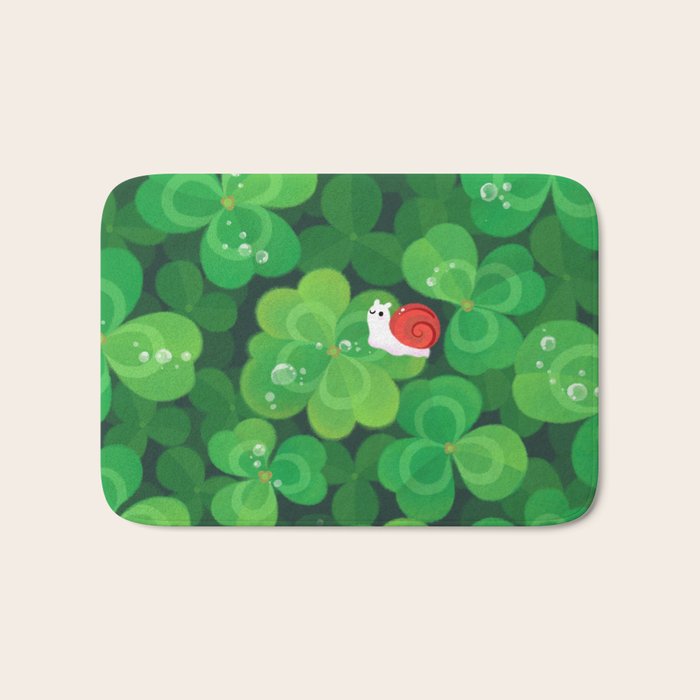 Happy lucky snail Bath Mat Gallery Image 1