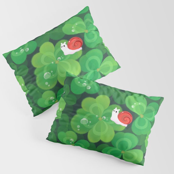 Happy lucky snail Pillow Sham Gallery Image 1
