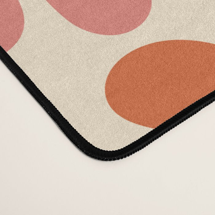 Retro Orange, Yellow & Pink Flower Pattern Desk Mat Gallery Image 4