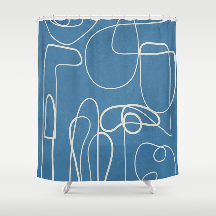 Lines in Space 5 Shower Curtain Gallery Image 1