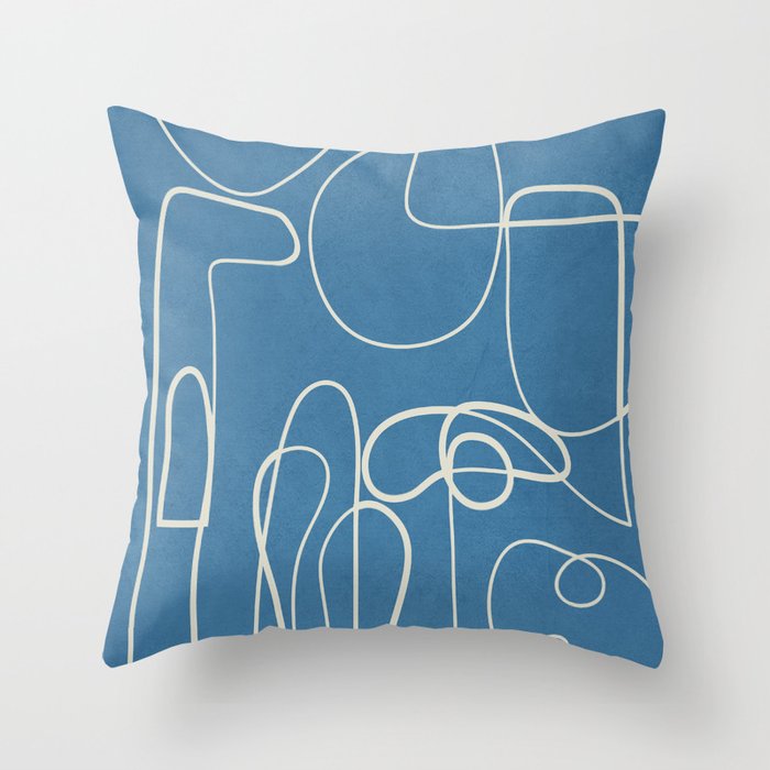 Lines in Space 5 Throw Pillow Gallery Image 1