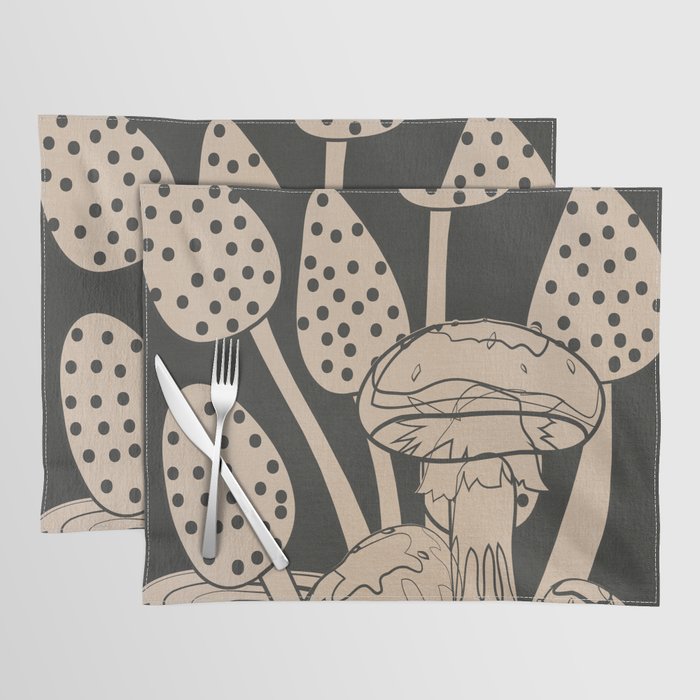 Abstract Mushrooms 1 Placemat Gallery Image 1