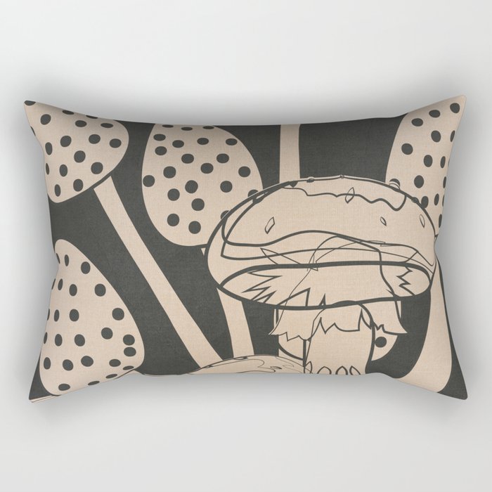 Abstract Mushrooms 1 Rectangular Pillow Gallery Image 1