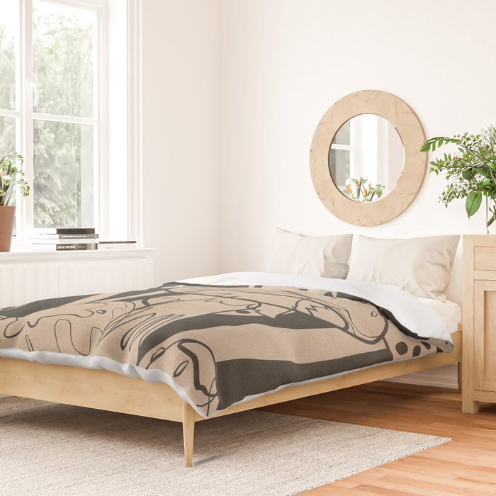 Abstract Mushrooms 1 Duvet Cover Gallery Image 2