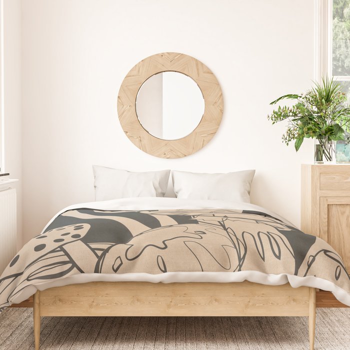 Abstract Mushrooms 1 Duvet Cover Gallery Image 3