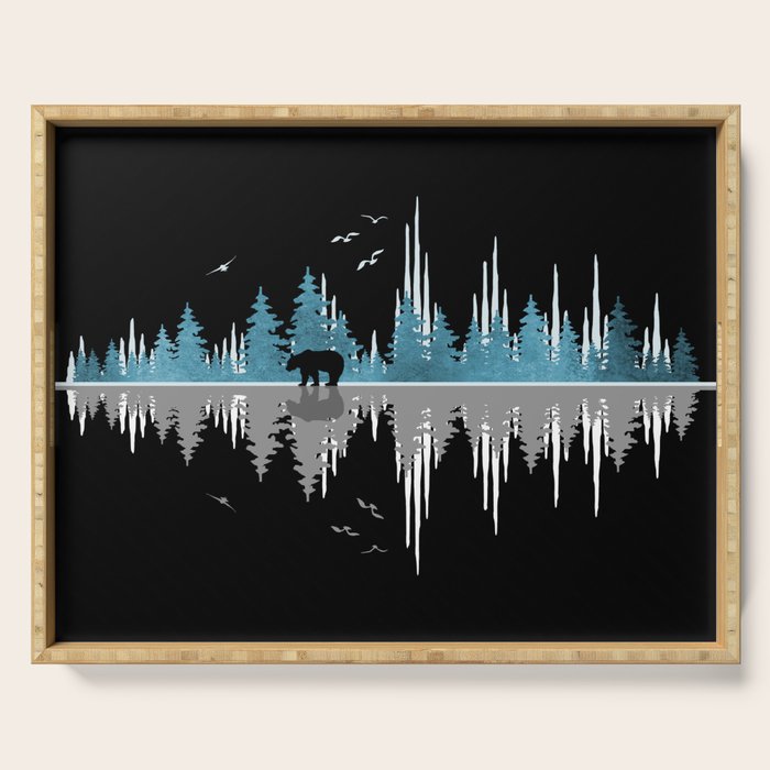 The Sounds Of Nature - Music Sound Wave Serving Tray Gallery Image 1