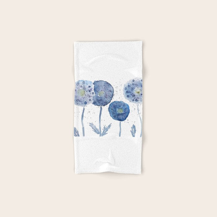 4 indigo abstract dandelion 2 Bath Towel Gallery Image 1