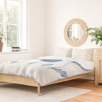 4 indigo abstract dandelion 2 Duvet Cover Gallery Image 2