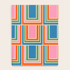 Colorful Retro Geometric Portes Pattern II Blue Orange Pink Green Notebook Gallery Image 4