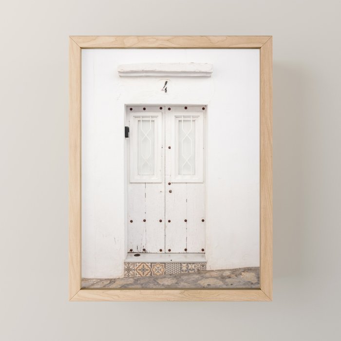 The White door | Vejer de La Frontera | Spain travel photography Mini Art Print Gallery Image 1