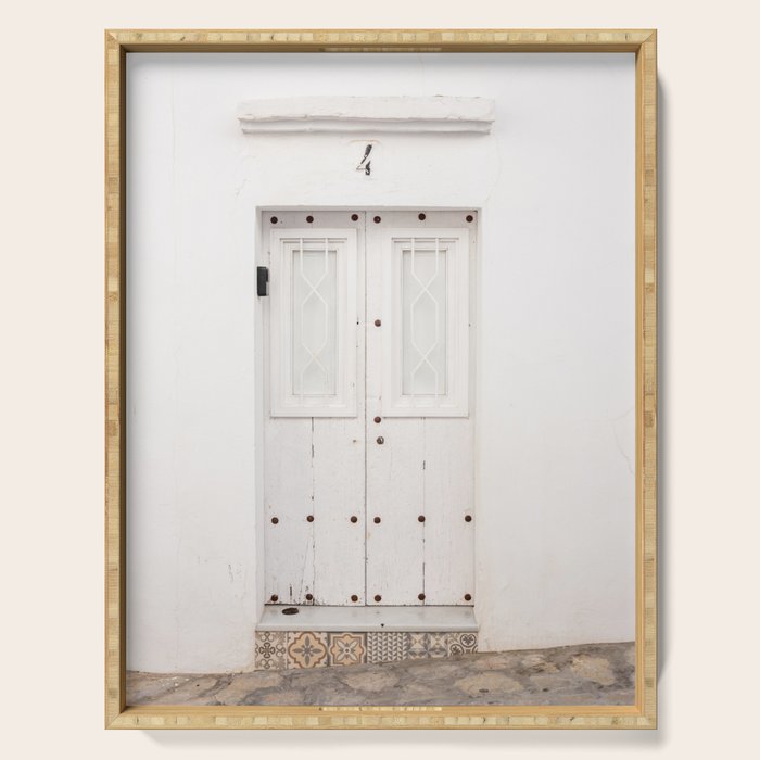 The White door | Vejer de La Frontera | Spain travel photography Serving Tray Gallery Image 1