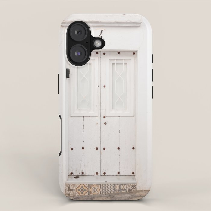 The White door | Vejer de La Frontera | Spain travel photography iPhone Case Gallery Image 1