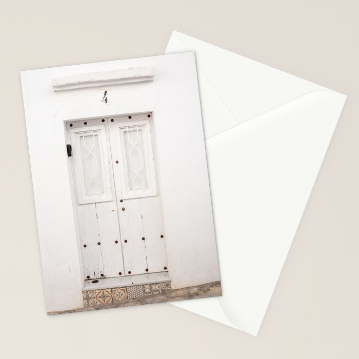 The White door | Vejer de La Frontera | Spain travel photography Stationery Card Gallery Image 2
