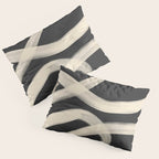 Black and White Abstract Line Art 1 Pillow Sham Gallery Image 3