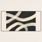 Black and White Abstract Line Art 1 Desk Mat Gallery Image 3