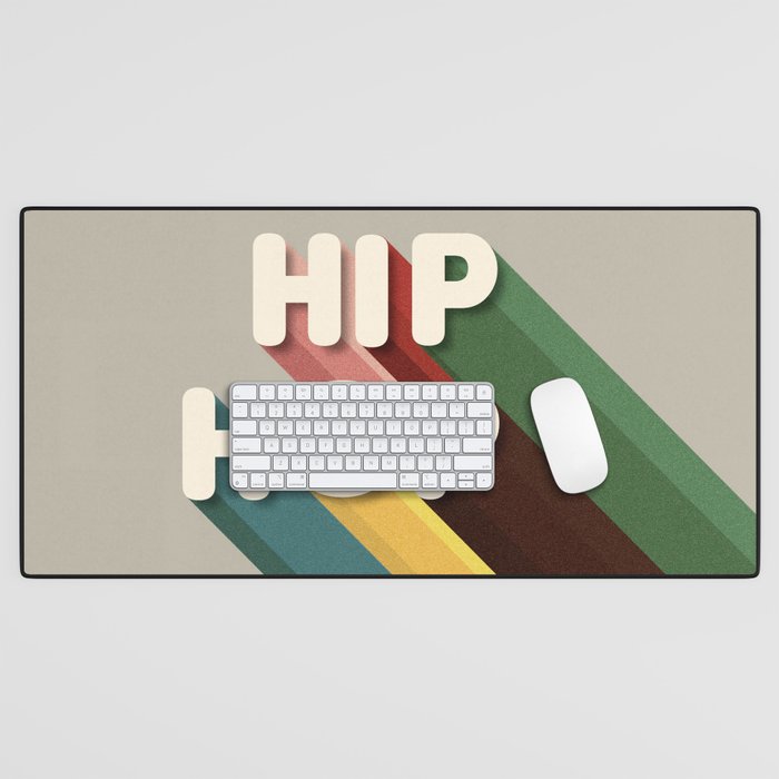 HIP HOP - retro typography Desk Mat Gallery Image 1