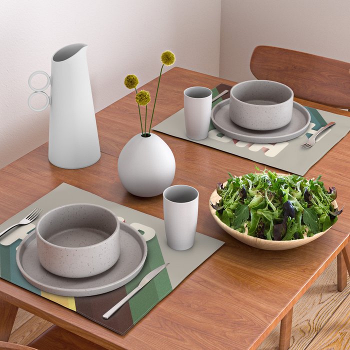 HIP HOP - retro typography Placemat Gallery Image 2