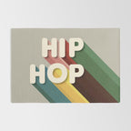 HIP HOP - retro typography Rug Gallery Image 2