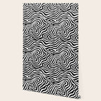 Abstract black and white stripe line pattern Wallpaper Gallery Image 2