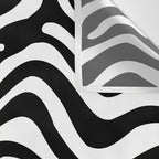 Abstract black and white stripe line pattern Wall Tapestry Gallery Image 3