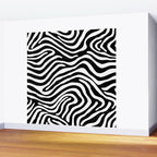 Abstract black and white stripe line pattern Wall Mural Gallery Image 2