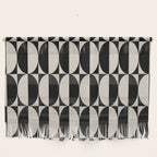 Hollywood Regency 261 Scandi Black and Linen White Wall Hanging Gallery Image 1