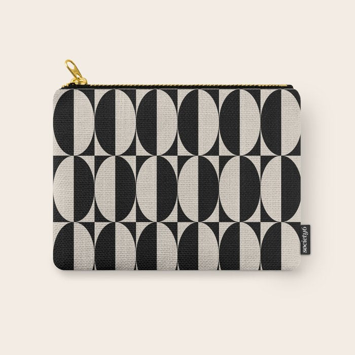 Hollywood Regency 261 Scandi Black and Linen White Carry All Pouch Gallery Image 1