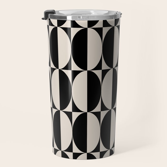 Hollywood Regency 261 Scandi Black and Linen White Travel Mug Gallery Image 3