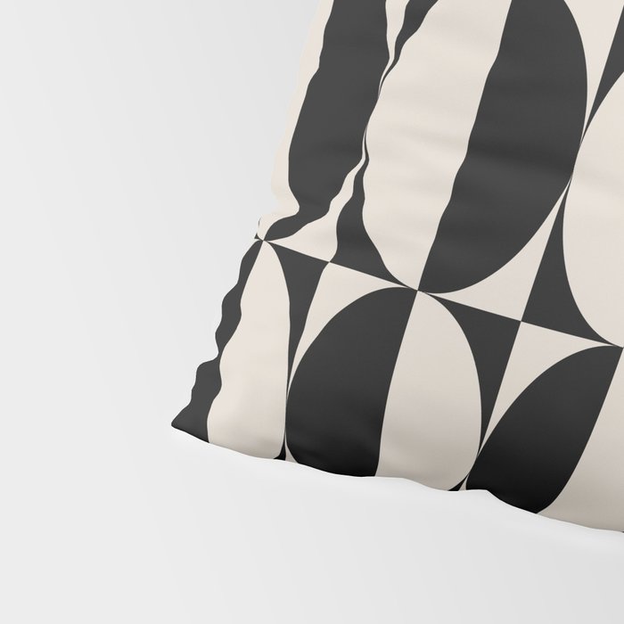 Hollywood Regency 261 Scandi Black and Linen White Pillow Sham Gallery Image 4
