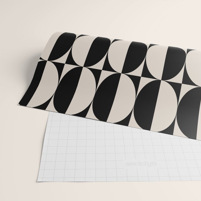 Hollywood Regency 261 Scandi Black and Linen White Wrapping Paper Gallery Image 2