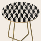 Hollywood Regency 261 Scandi Black and Linen White Side Table Gallery Image 2