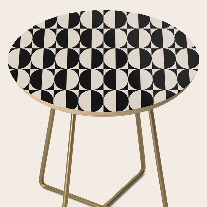 Hollywood Regency 261 Scandi Black and Linen White Side Table Gallery Image 2