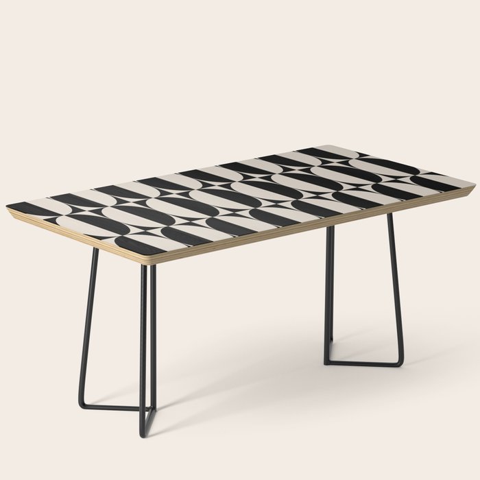 Hollywood Regency 261 Scandi Black and Linen White Coffee Table Gallery Image 1