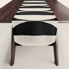 Hollywood Regency 261 Scandi Black and Linen White Table Runner Gallery Image 1