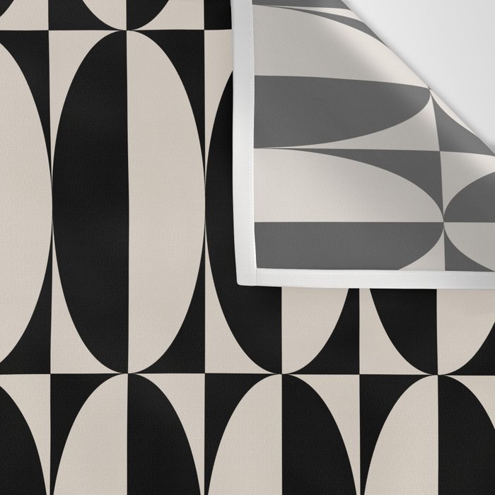 Hollywood Regency 261 Scandi Black and Linen White Wall Tapestry Gallery Image 3