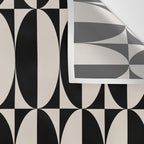 Hollywood Regency 261 Scandi Black and Linen White Wall Tapestry Gallery Image 3